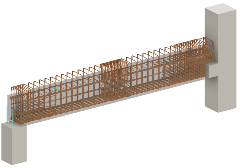 Brücke Gesamt Bewehrung